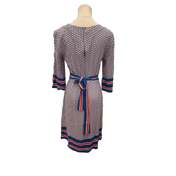 Boden Floral Feminine Boho Nautical Andrea Belted Shirt‎ Dress Fluted Sleeve 6R - Picture 10 of 13